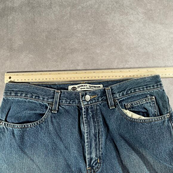 Vintage Harley Davidson Genuine Motor Biker Medium Wash Denim Blue Jeans - Picture 5 of 8